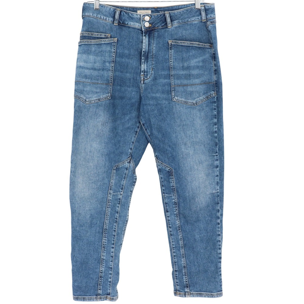 Pilcro Anthropologie Wanderer Mid-Rise Relaxed Jeans Blue Medium Wash Size 32 - Picture 1 of 10